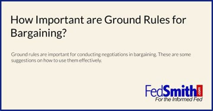 Are ground rules mandatory for bargaining?
