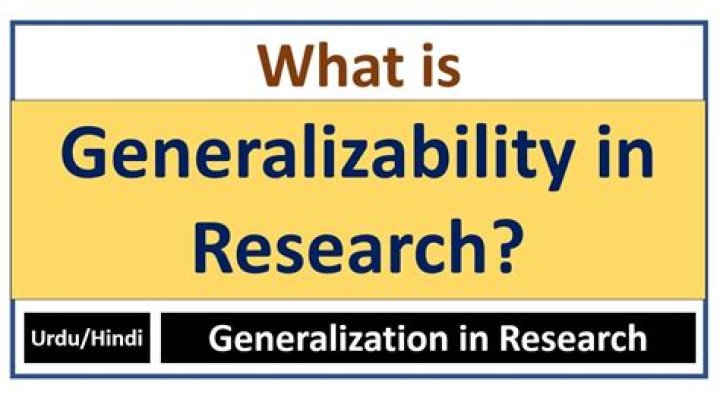 Are results generalizable in quantitative research