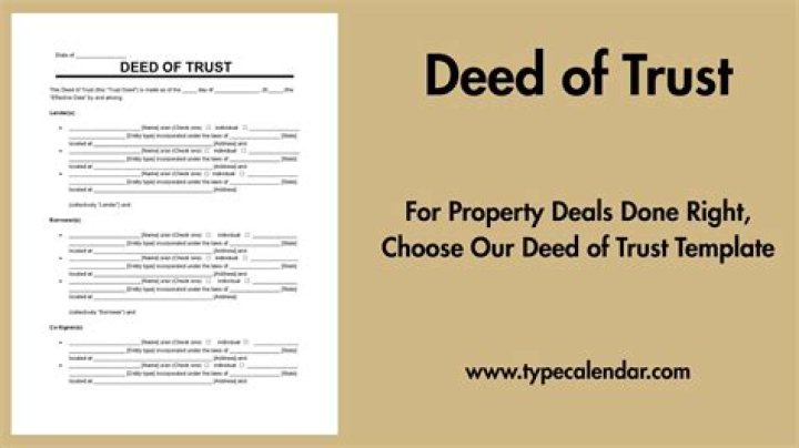 Can the lender be the trustee in a deed of trust