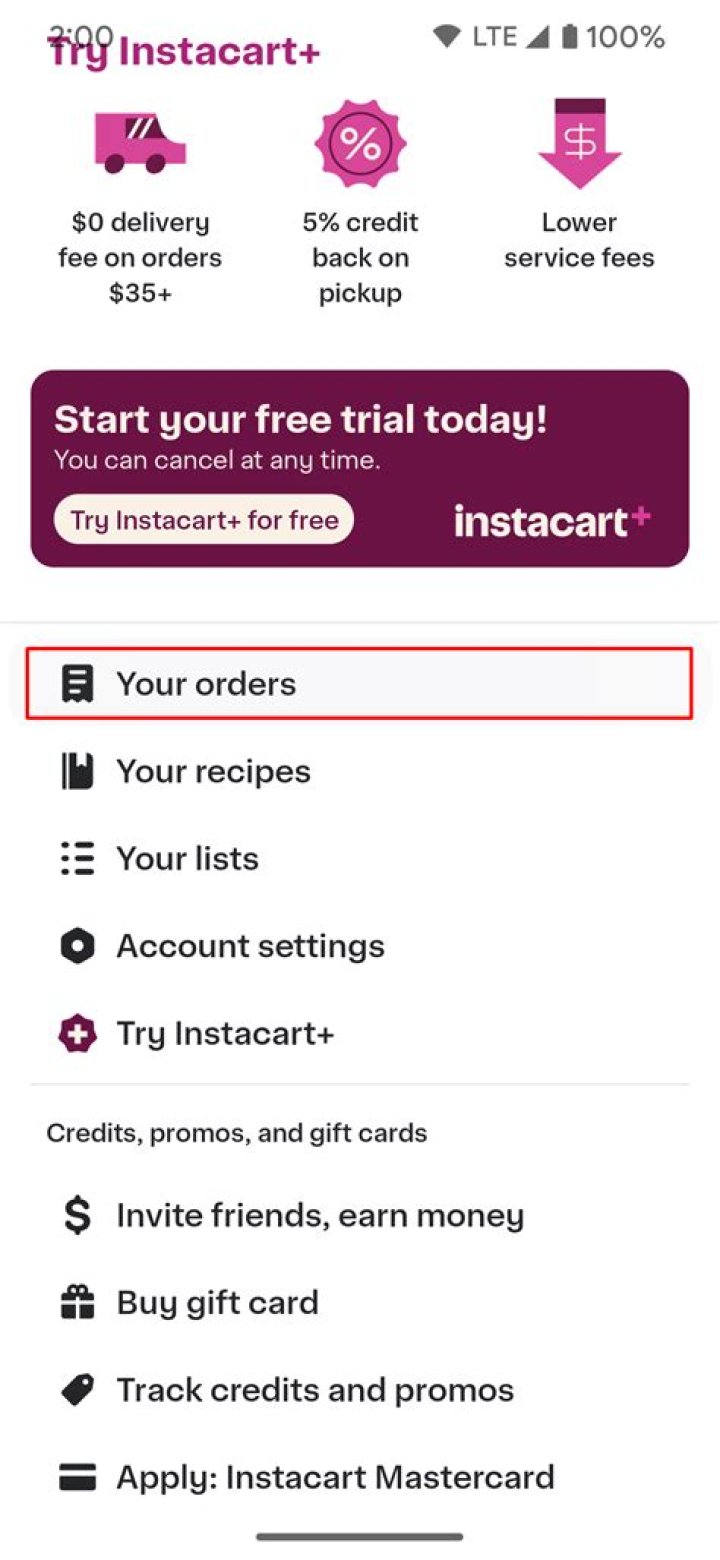 Can you cancel Instacart Express Free Trial?