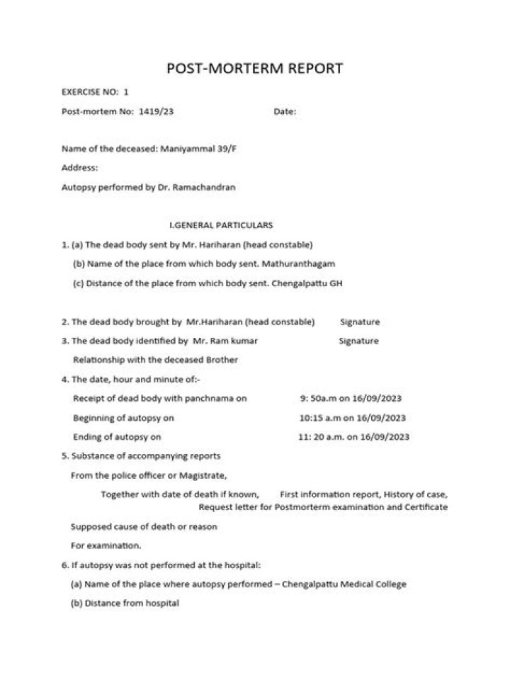 Can you get a copy of a post mortem report?