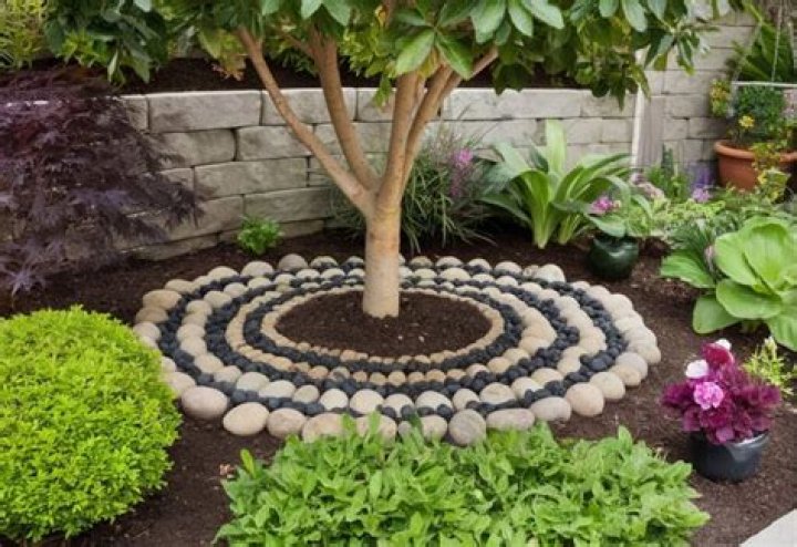Can you put a flower bed around a tree