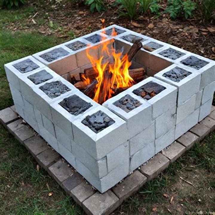 Can you use concrete block for fire pit?