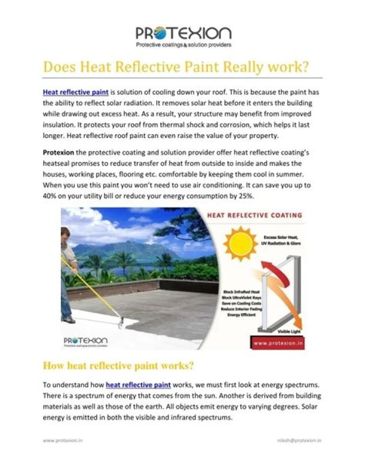 Does heat reflective paint really work?