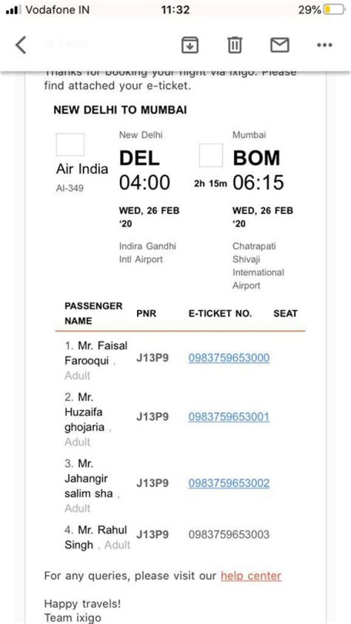 How can I change my Air India ticket?