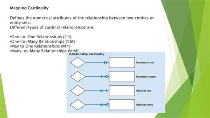 How cardinality is calculated in ER diagram