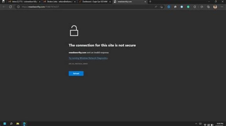 How do I fix this site is not secure Microsoft edge?