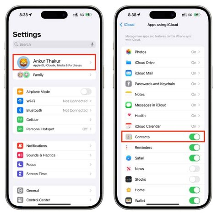How do I force my iPhone to sync contacts?