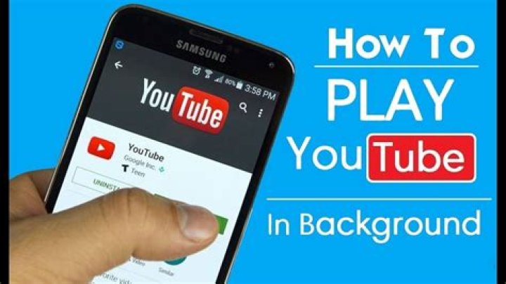 How do I get YouTube to play in the background?