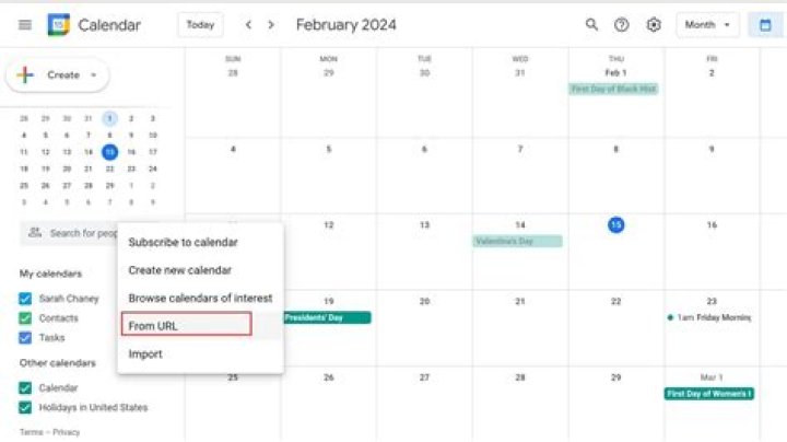 How do I import calendar to Android