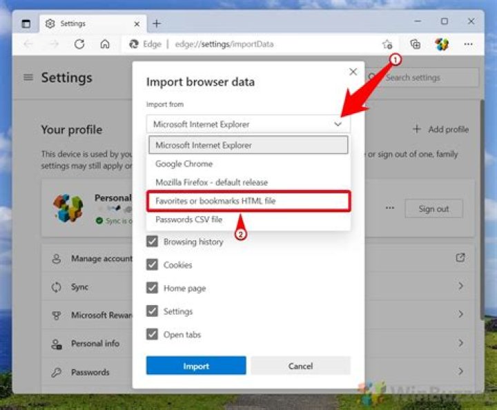 How do I import HTML bookmarks into Chrome?