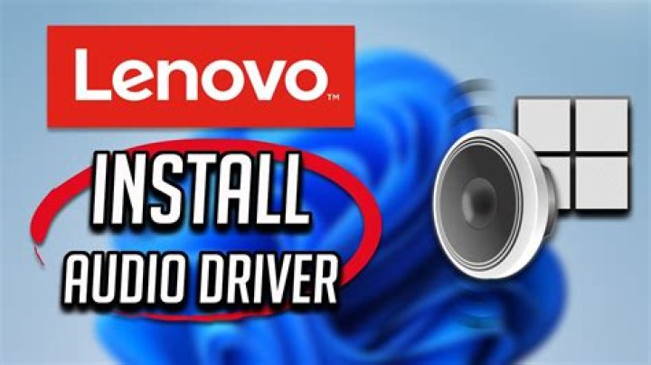 How do I install audio drivers on my Lenovo?
