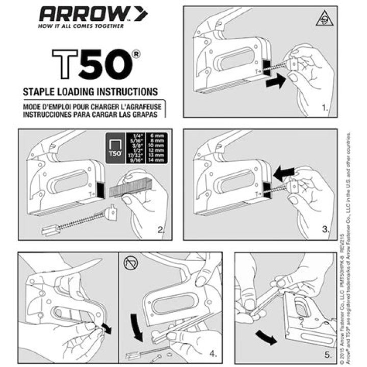 How do I load my Arrow t55 staple gun?