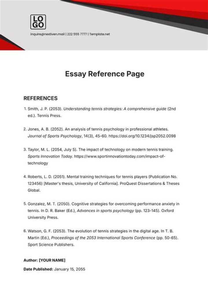 How do I make a reference page for an essay?