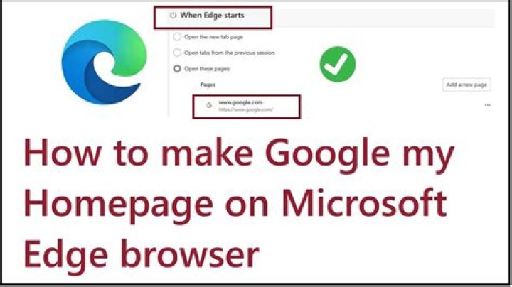 How do I make Google my homepage in Microsoft edge?