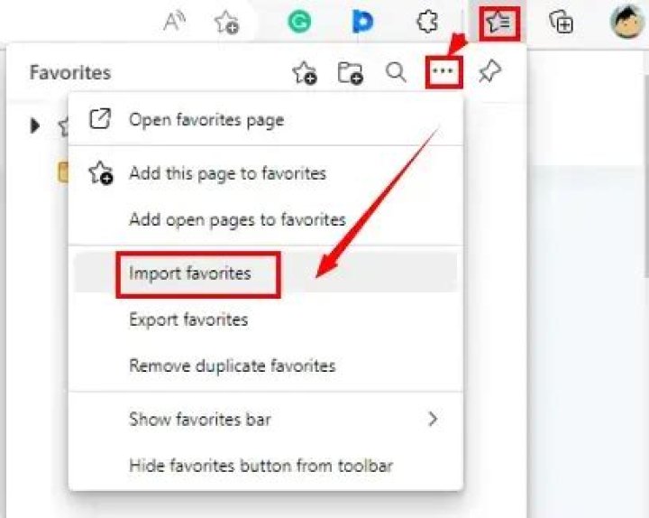 How do I put my favorites on my toolbar?