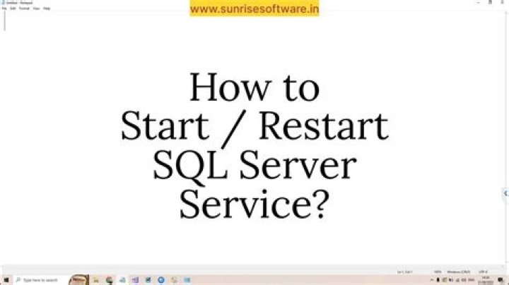 How do I restart SQL Server?