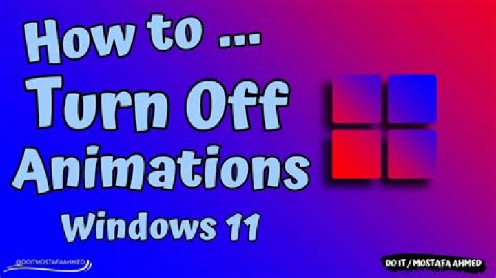 How do I turn off Windows animations?