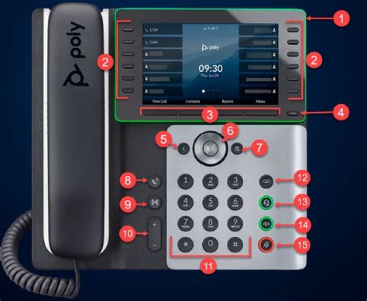 How do I use the headset on my Polycom phone?