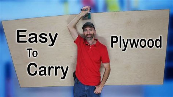 How do you carry plywood alone?
