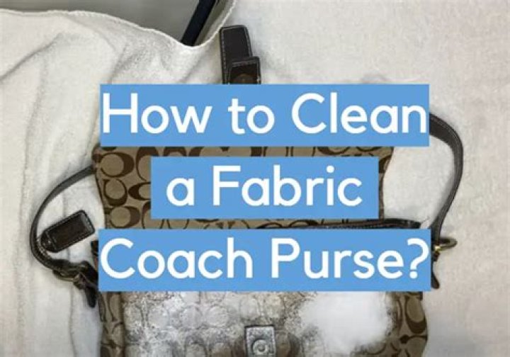How do you clean a fabric Coach purse?
