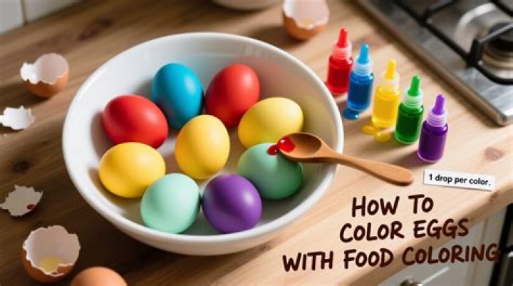 How do you color Easter eggs with food coloring?