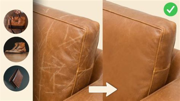 How do you cover scuff marks on leather furniture?