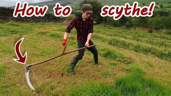 How do you cut hay with a scythe?