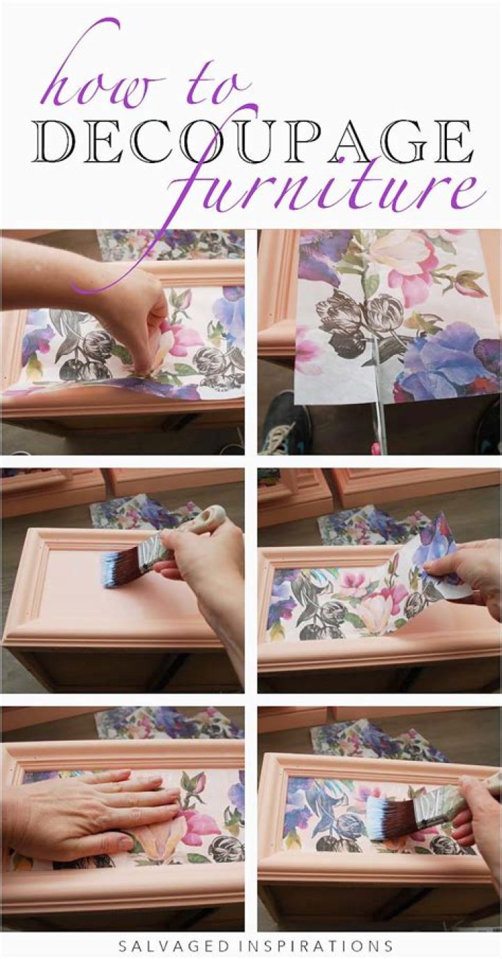 How do you decoupage a shelf