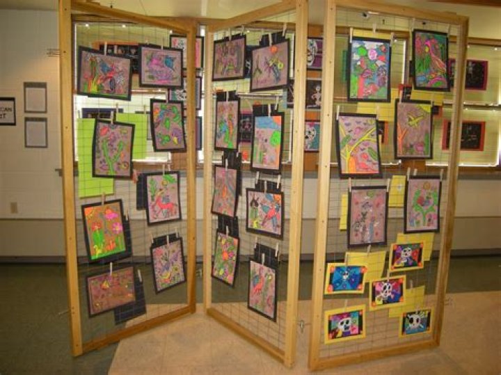 How do you display student artwork?
