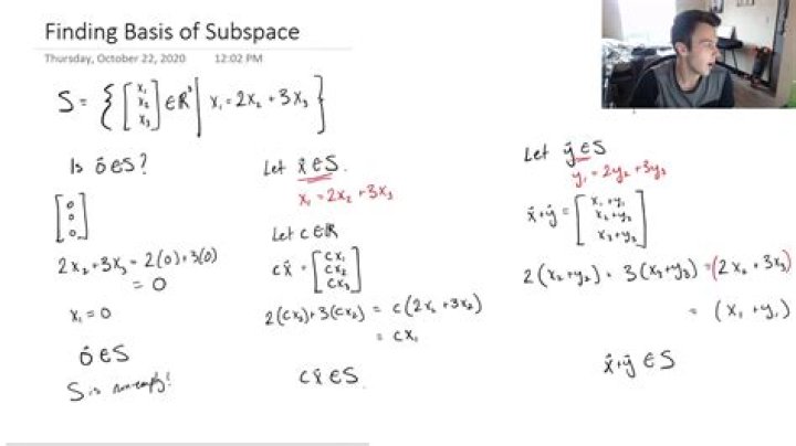 How do you find the subspace?