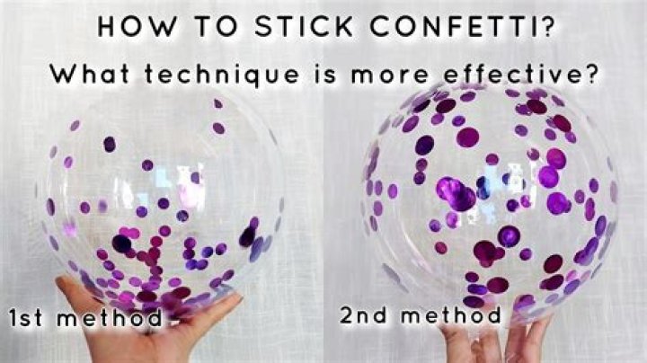 How do you get confetti to stick inside balloons?