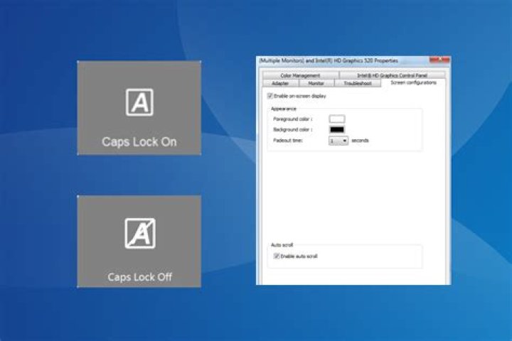 How do you know that Caps Lock key is on or off?