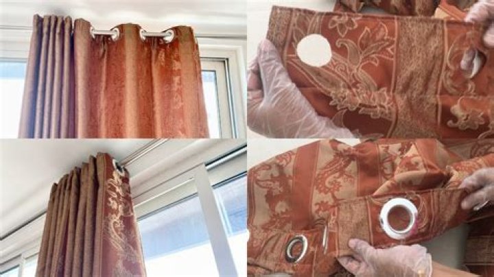 How do you make eyelet curtains with tape?