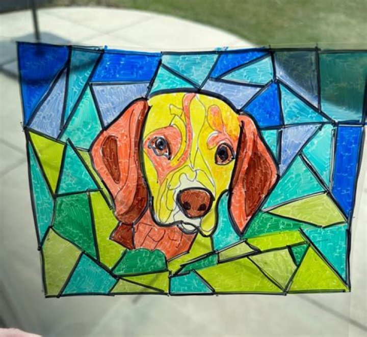 How do you make Sharpie stained glass