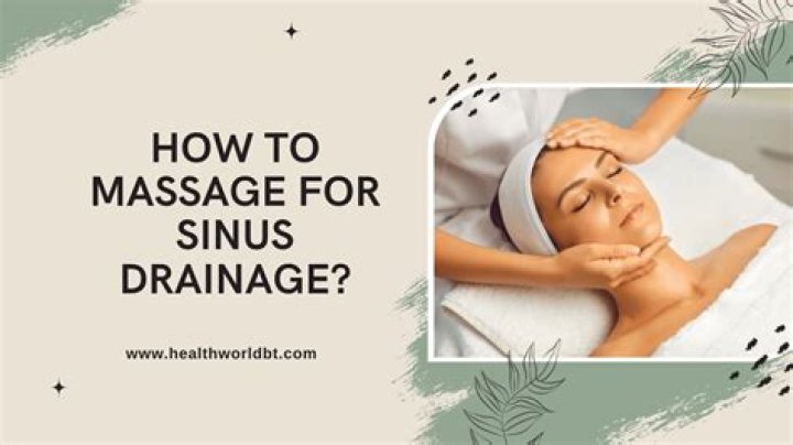 How do you massage sinuses to drain?