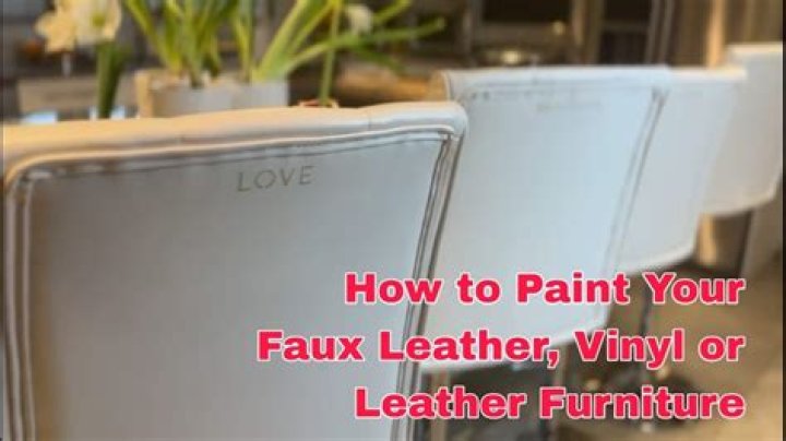 How do you paint faux leather furniture?