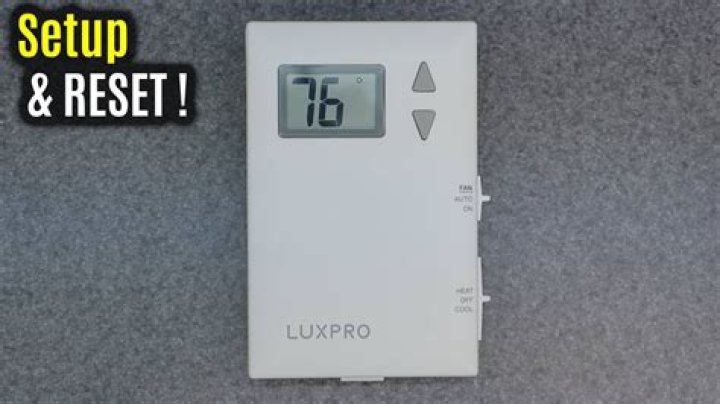 How do you program a luxpro thermostat?