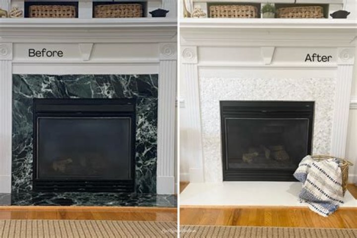 How do you remove and replace tile around a fireplace
