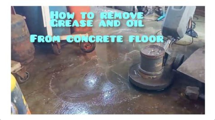 How do you remove car grease from concrete?