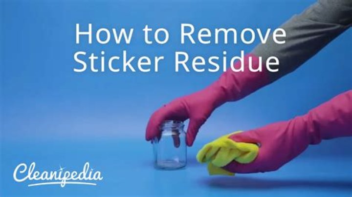 How do you remove sticky residue from an iron?