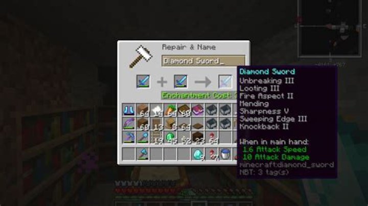 How do you rename your sword in Minecraft?