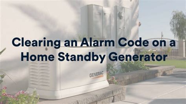 How do you reset the alarm code on a Generac generator?