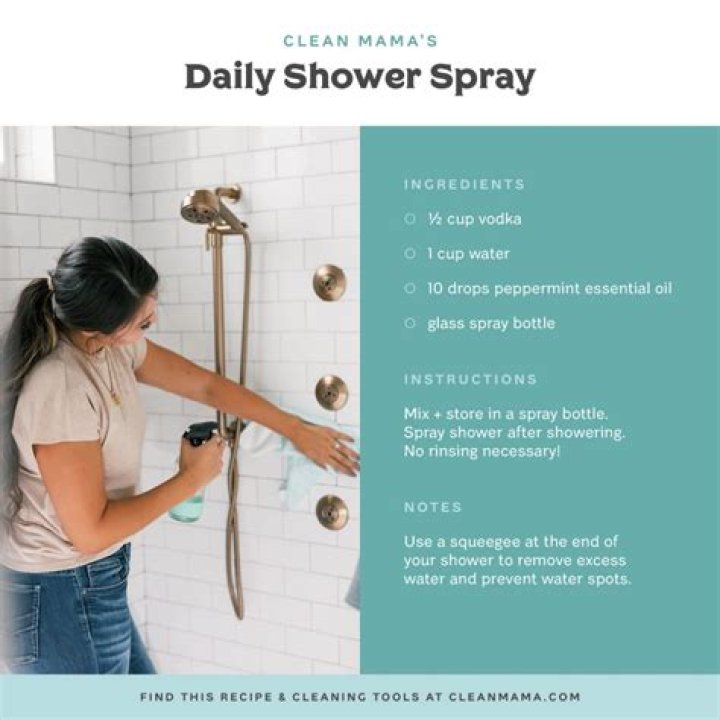 How do you use shower spray daily