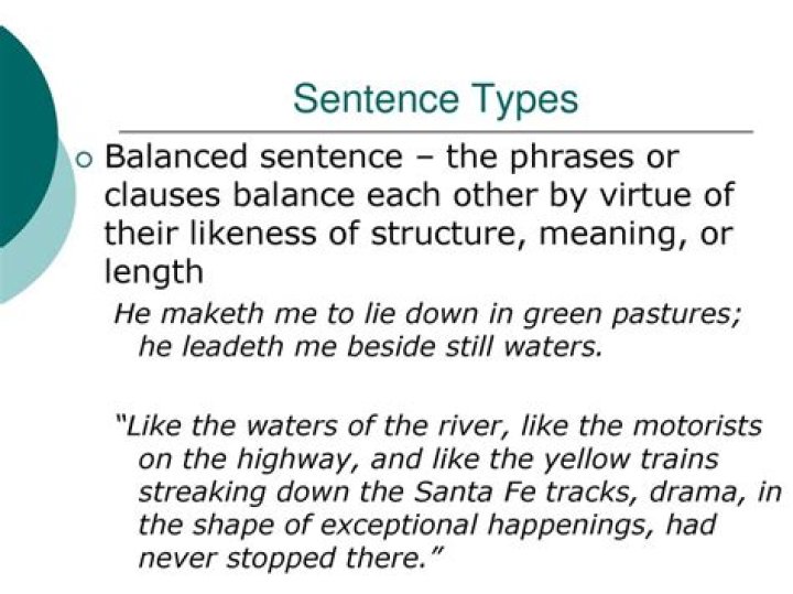 How do you write a balanced sentence