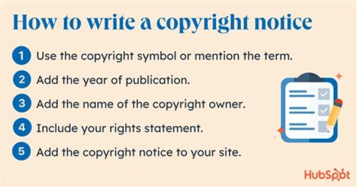 How do you write a copyright statement?
