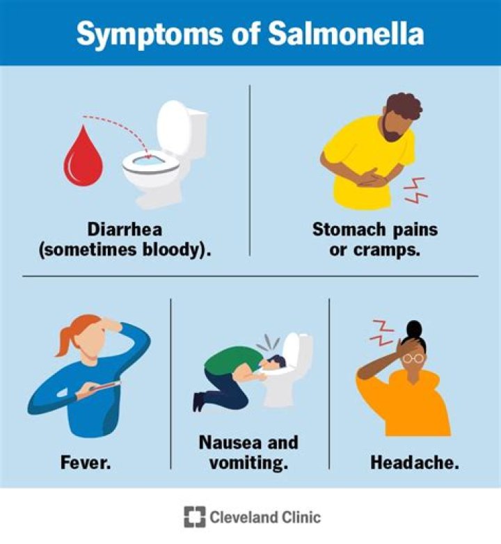 How long do symptoms of salmonella last?