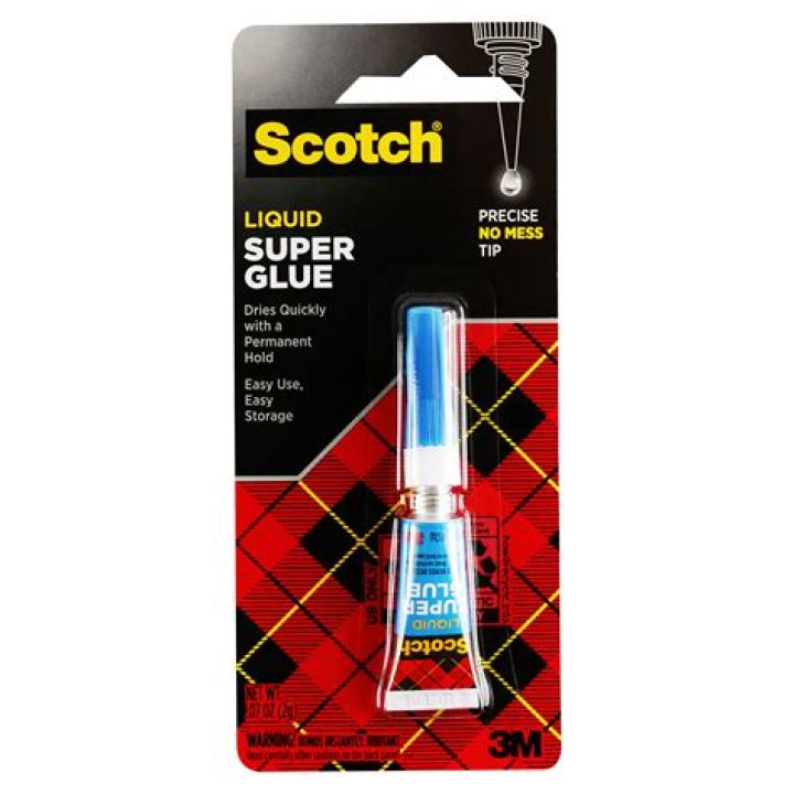 How long does Scotch Super Glue take to dry?