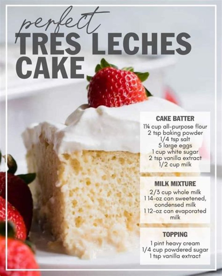 How many calories does 3 Leches Cake have?