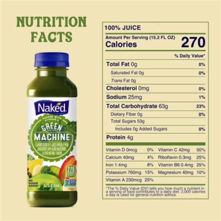 How many calories does a green juice have